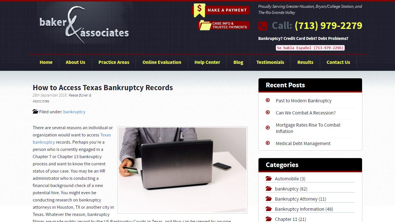 How to Access Texas Bankruptcy Records - Baker & Associates